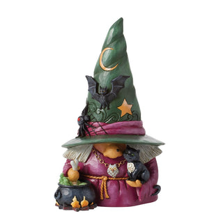 Jim Shore Heartwood Creek: Witch Gnome With Cauldron Figurine sparkle-castle
