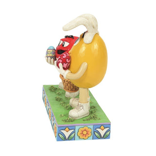 Jim Shore M&M'S: Red & Yellow M&M With Easter Basket & Eggs Figurine sparkle-castle