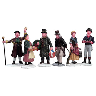 Lemax Caddington Village Accessory: Village People Figurines, Set Of 6 sparkle-castle
