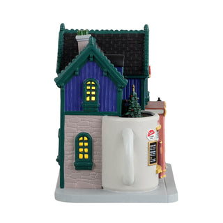 Lemax Caddington Village: Books And Brews Café sparkle-castle