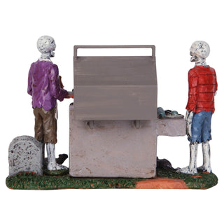 Lemax Spooky Town Halloween Village Accessory: Gory Grillin sparkle-castle