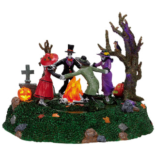 Lemax Spooky Town Halloween Village Accessory: Skeleton Jamboree sparkle-castle
