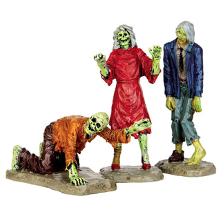 Lemax Spooky Town Halloween Village Accessory: Walking Zombies, Set Of 3 sparkle-castle