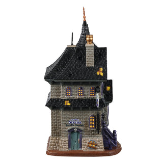 Lemax Spooky Town Halloween Village: The Future Looks Dark sparkle-castle