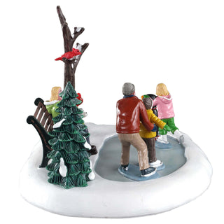 Lemax Vail Village Accessory: Beginner Skaters sparkle-castle