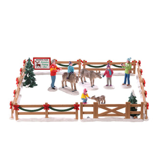 Lemax Vail Village Accessory: Reindeer Petting Zoo sparkle-castle