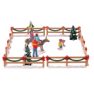 Lemax Vail Village Accessory: Reindeer Petting Zoo sparkle-castle