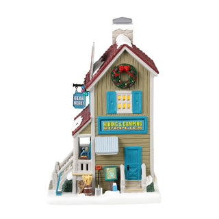 Lemax Vail Village: Walker's Smokey Mountain Trail Outfitters sparkle-castle