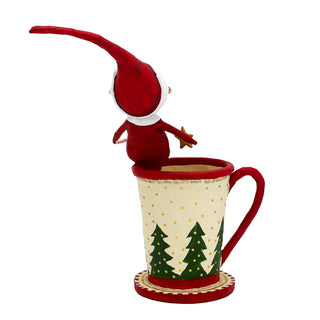 Lori Mitchell Christmas Collection: Cocoa and Cookies Santa Figurine sparkle-castle