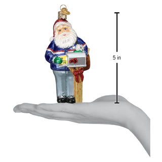 Old World Christmas: Postman Santa Hanging Ornament sparkle-castle
