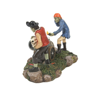 Department 56 Snow Village Halloween Accessory: Explosive Skullduggery sparkle-castle