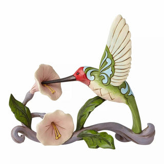Jim Shore Heartwood Creek: Hummingbird Flower Figurine sparkle-castle