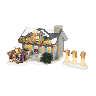 Original Snow Village: Oh Holy Night House sparkle-castle