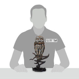 Edge Sculpture: Owl on Branch sparkle-castle