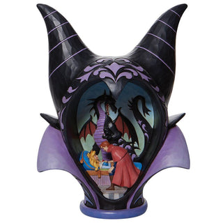 Jim Shore Disney Traditions: Maleficent Headdress Scene Figurine sparkle-castle