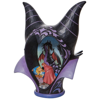 Jim Shore Disney Traditions: Maleficent Headdress Scene Figurine sparkle-castle