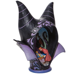 Jim Shore Disney Traditions: Maleficent Headdress Scene Figurine sparkle-castle