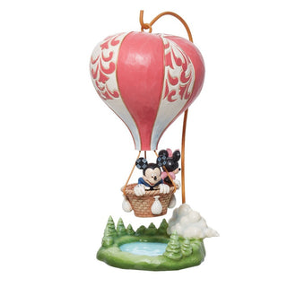 Jim Shore Disney Traditions: Mickey & Minnie Heart Air Ballon Figurine sparkle-castle