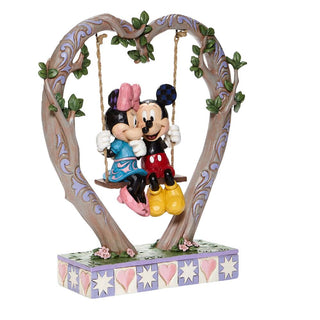 Jim Shore Disney Traditions: Mickey Minnie Swing Figurine sparkle-castle