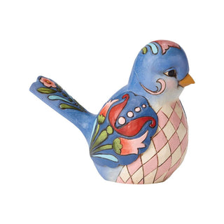 Jim Shore Heartwood Creek: Blue Floral Bird Figurine sparkle-castle