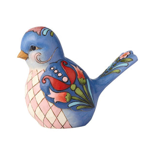 Jim Shore Heartwood Creek: Blue Floral Bird Figurine sparkle-castle