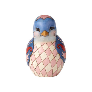 Jim Shore Heartwood Creek: Blue Floral Bird Figurine sparkle-castle