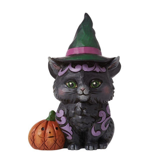 Jim Shore Heartwood Creek: Black Cat Miniature Figurine sparkle-castle