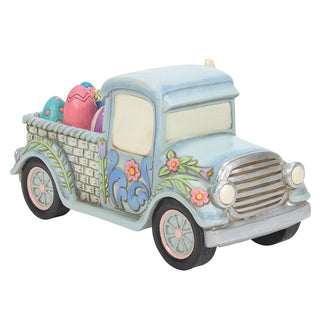 Jim Shore Heartwood Creek: Bunny Hoppy Easter Truck Figurine sparkle-castle