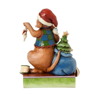 Jim Shore Heartwood Creek: Christmas Dog with Cat Ornament Figurine sparkle-castle