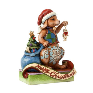 Jim Shore Heartwood Creek: Christmas Dog with Cat Ornament Figurine sparkle-castle