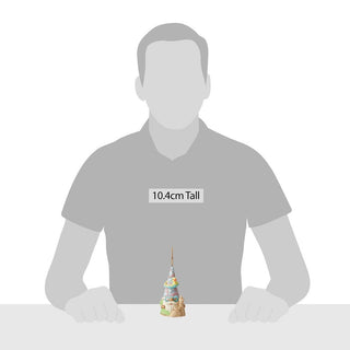 Jim Shore Heartwood Creek: Coastal Gnome with Sandcastle Hanging Ornament sparkle-castle