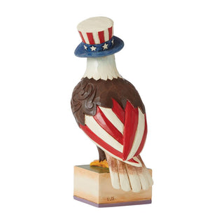 Jim Shore Heartwood Creek: Patriotic Bless America Eagle Figurine sparkle-castle
