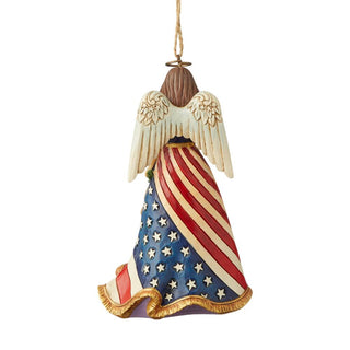Jim Shore Heartwood Creek: Patriotic Angel Hanging Ornament sparkle-castle