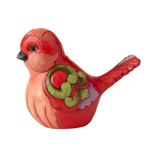 Jim Shore Heartwood Creek: Red Floral Bird Figurine sparkle-castle