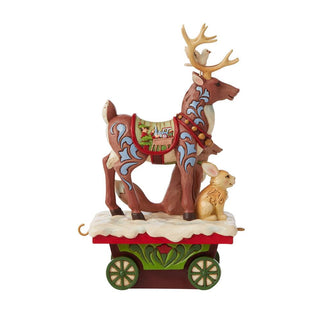 Jim Shore Heartwood Creek: Reindeer Animals Train Car Figurine sparkle-castle