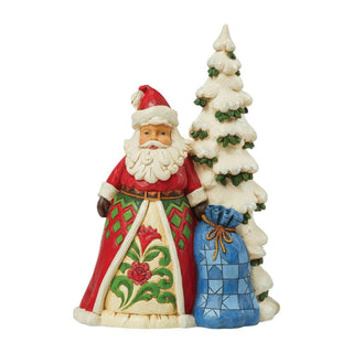 Jim Shore Heartwood Creek: Santa Tree Figurine sparkle-castle