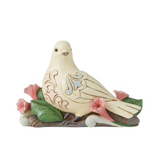Jim Shore Heartwood Creek: White Dove Figurine sparkle-castle