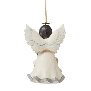 Jim Shore Heartwood Creek: White Woodland Believe African American Angel Hanging Ornament sparkle-castle