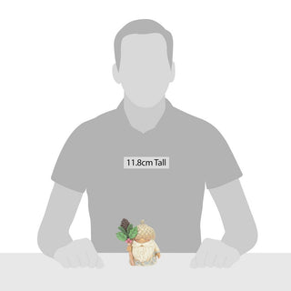 Jim Shore Heartwood Creek: White Woodland Gnome with Acorn Hat Figurine sparkle-castle