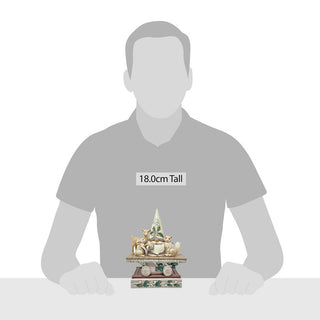 Jim Shore Heartwood Creek: White Woodland Gnome Animals Train Car Figurine sparkle-castle