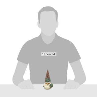 Jim Shore Heartwood Creek: White Woodland Gnome Pinecone Hat Figurine sparkle-castle