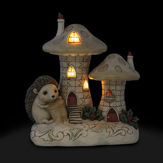 Jim Shore Heartwood Creek: White Woodland Mushroom House Figurine sparkle-castle