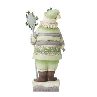 Jim Shore Heartwood Creek: White Woodland Santa Staff Figurine sparkle-castle