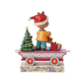 Jim Shore Peanuts: Franklin Train Car Figurine sparkle-castle