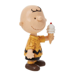 Jim Shore Peanuts: Mini Charlie Brown Ice Cream Figurine sparkle-castle