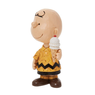 Jim Shore Peanuts: Mini Charlie Brown Ice Cream Figurine sparkle-castle