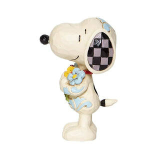 Jim Shore Peanuts: Mini Snoopy with Flowers Figurine sparkle-castle