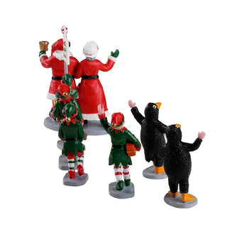 Lemax Caddington Village Accessory: Santa's Elf Parade, Set of 7 sparkle-castle