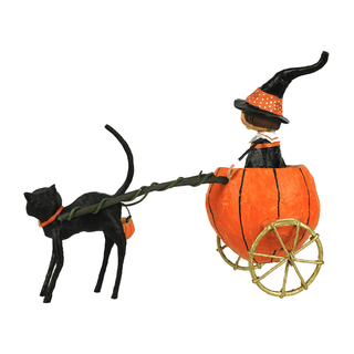 Lori Mitchell Trick or Treat Collection: Piper's Pumpkin Ride Figurine sparkle-castle
