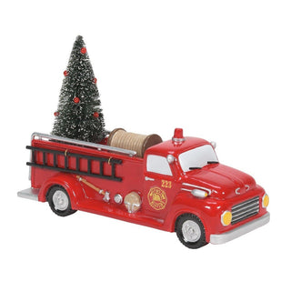 Original Snow Village Accessory: Engine 223 Pump Truck sparkle-castle